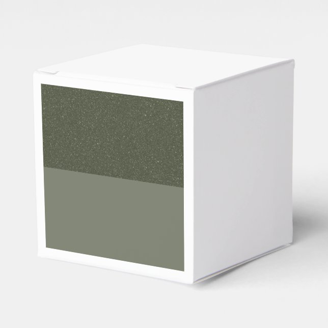 Moss Green Split Favor Box Design – Anpassningsbar Presentaskar (Framsidan Sidan)