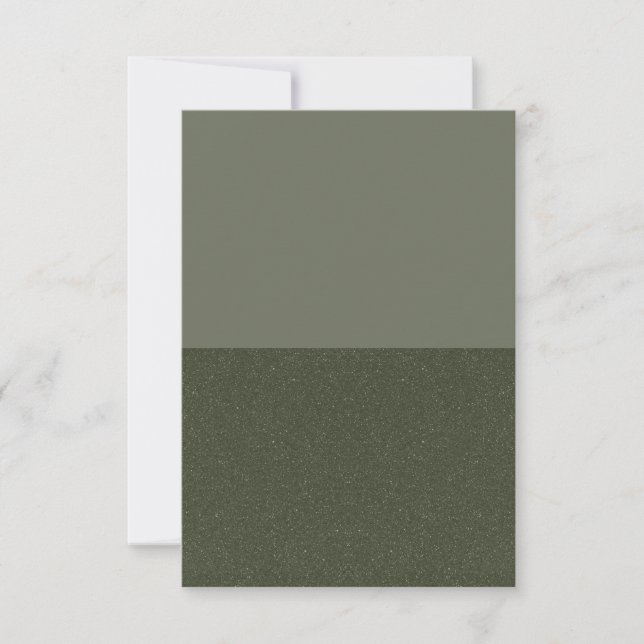 Moss Green Split-Tone Annonskort (Anpassat) Meddelande (Framsida)