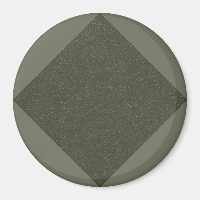 Moss Grön Diamant Mönster Magnet (Framsidan)