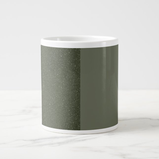Moss Grönt 2-ton Anpassningsbar Mugg Jumbo Mugg (Framsidan)