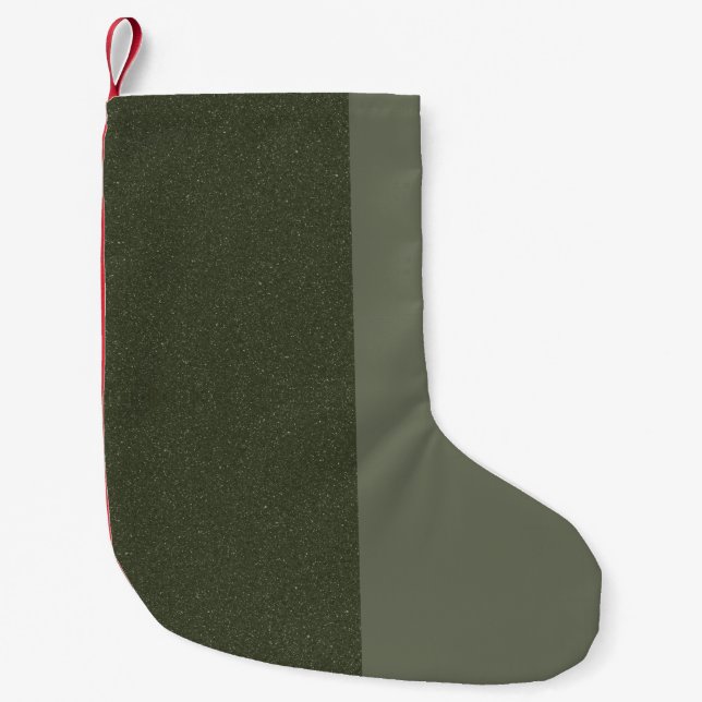Moss Grönt 2-tonsbruslagning av Anpassningsbar med Liten Julstrumpa (Framsidan)
