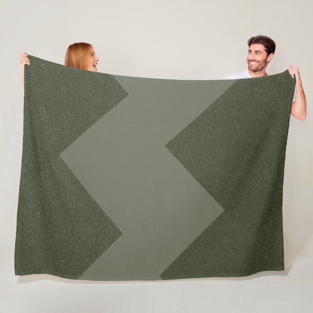 Moss Grönt Anpassningsbar Fleece Blanket (På plats)