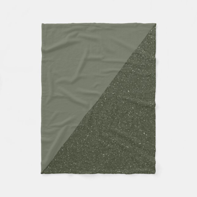 Moss Grönt Anpassningsbar Fleece Blanket (Framsidan)