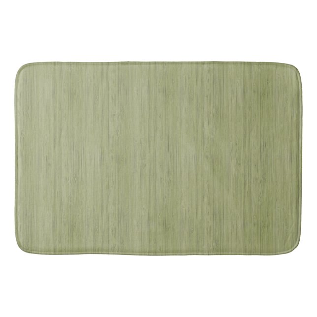 Moss Grönt Bamboo Wood Grain look Badrumsmatta (Framsidan)