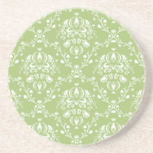 Moss Grönt Damask Underlägg