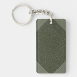 Moss Grönt Diamond Acrylic Keychain - Anpassade