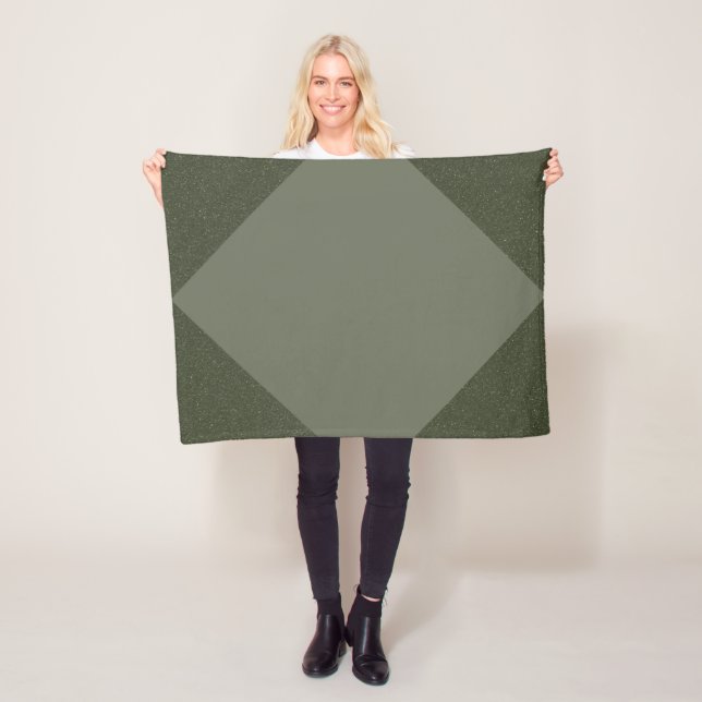 Moss Grönt Diamond Fleece Blanket (På plats)