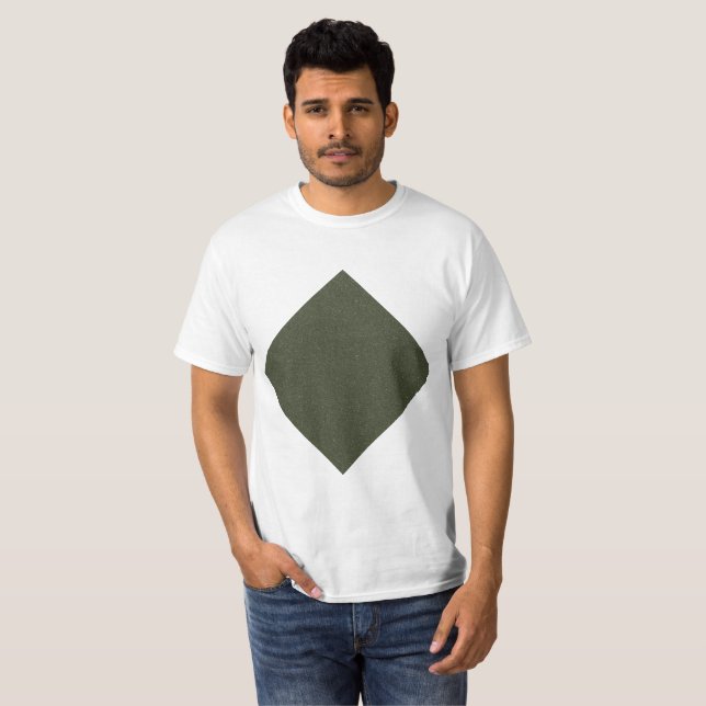 Moss Grönt Diamond Manar appart-Shirt T Shirt (Hel framsida)