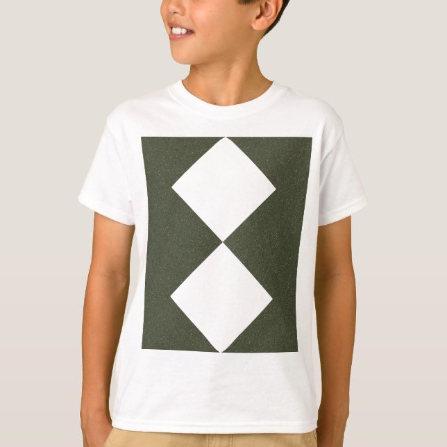 Moss Grönt Dubbla Diamond Kids Tee - T-Shirt (Framsida)