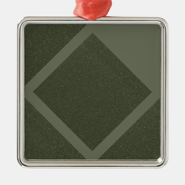 Moss Grönt Dubbla Diamond Ornament (Framsidan)