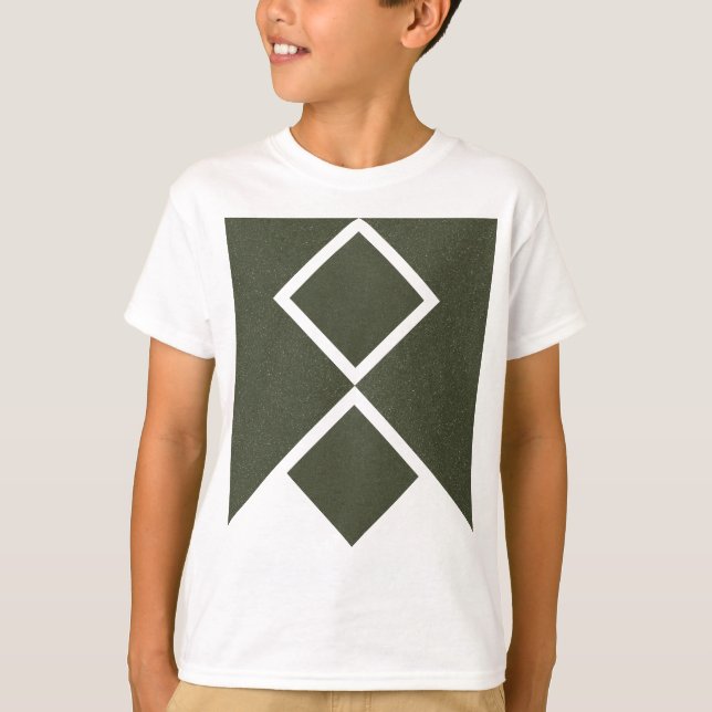 Moss Grönt Dubbla Diamond Tee - T-Shirt (Framsida)