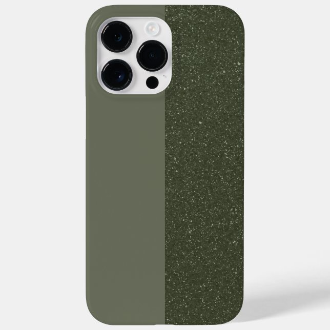 Moss Grönt Duo Struktur iPhone 14 Pro Max Fodral (Baksida)