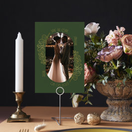 Moss Grönt Elegant Classic Bröllop spara datum Inbjudningar