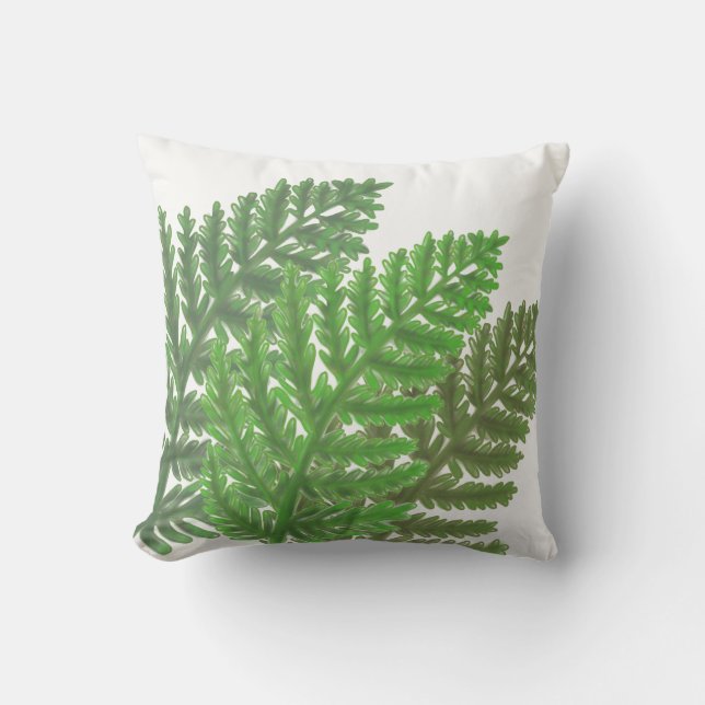 Moss Grönt Fern Kudde (Framsida)
