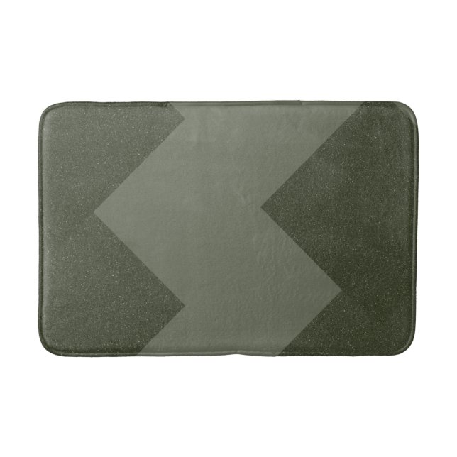 Moss Grönt Geometric Bath Mat Badrumsmatta (Framsidan)