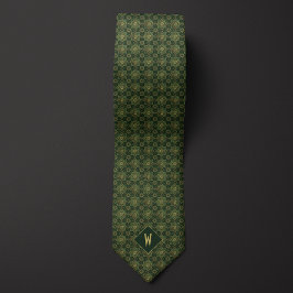 Moss Grönt Geometric Mandala Monogram Slips