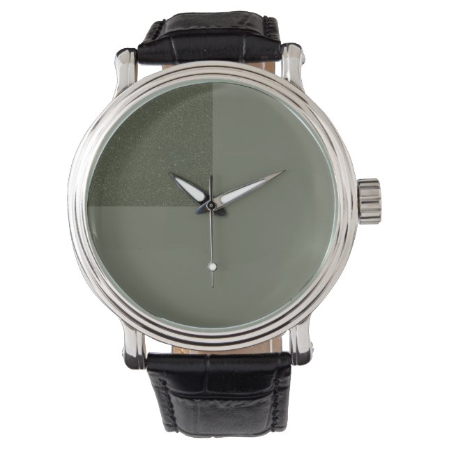 Moss Grönt Geometric Watch - Anpassade Armbandsur (Framsida)
