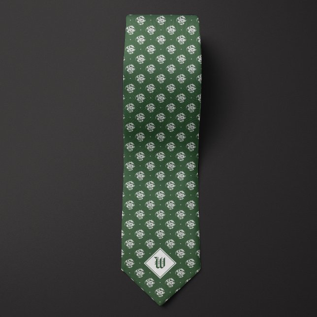 Moss Grönt Iconic Dragon Monogram Slips (Skapare uppladdad)