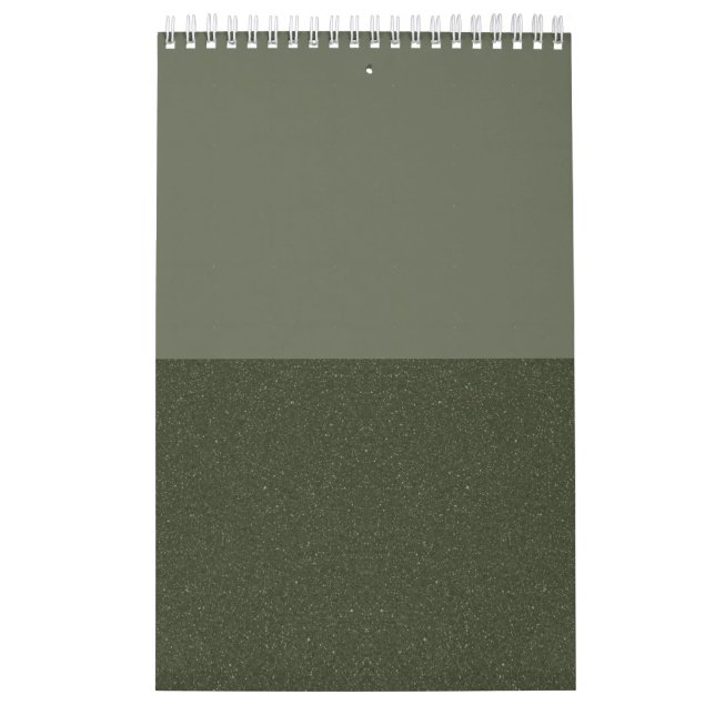Moss-Grönt-kalender för duotonvägg Kalender (Omslag)