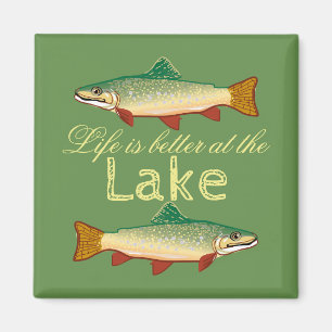 Moss Grönt Life är bättre i Sjö Öring Magnet