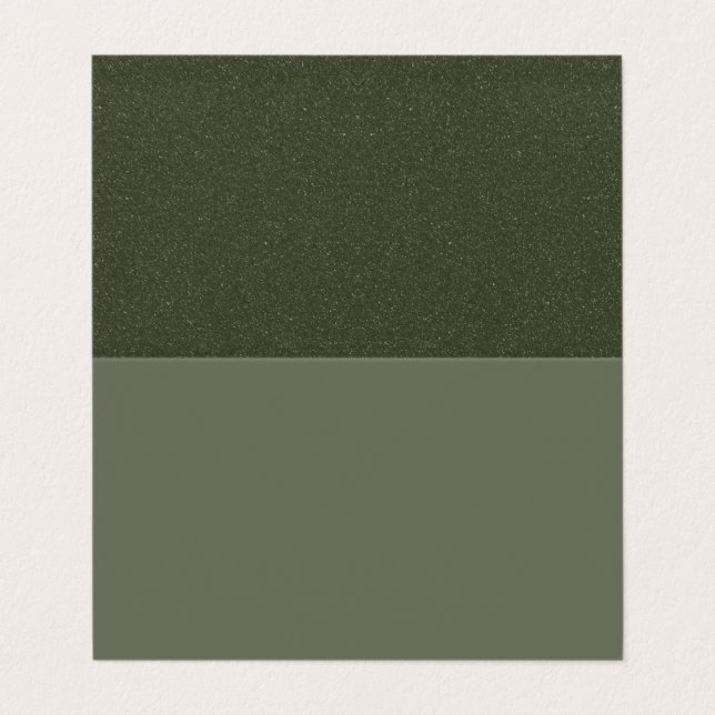 Moss-Grönt med anpassningsbar med texturerat överk Visitkort (Utsida ovikt)