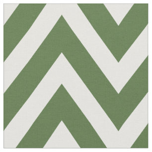 Moss Grönt Modern Chevron Large Tyg