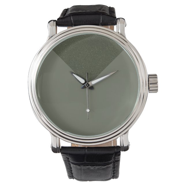 Moss Grönt Modern Triangle Anpassningsbar Watch Armbandsur (Framsida)