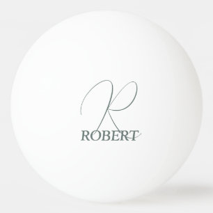 Moss Grönt Monogrammed Ping Pong Paddle Pingisboll