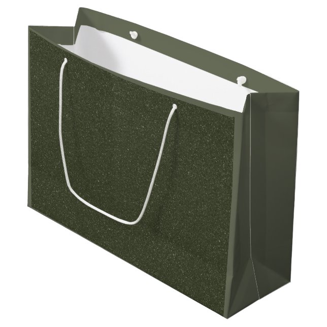 Moss Grönt Noise Mönster Anpassningsbar Gift Bag (Framsidan Vinklad)