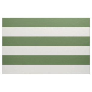 Moss Grönt och Ivory Wide Rand Stor  Tyg