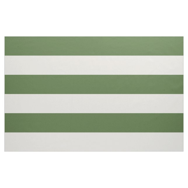 Moss Grönt och Ivory Wide Rand Stor  Tyg (Yard)