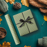 Moss Grönt och vitt tunt Vågrät med stripe Presentpapper<br><div class="desc">Moss Grönt och Vit tunn Vågrät Streckad figursättning Papper</div>