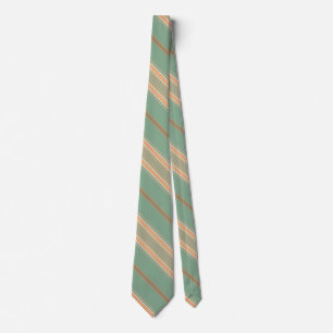 Moss Grönt och White Rand Necktie Slips