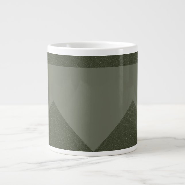 Moss Grönt Pil Mönster Mugg Jumbo Mugg (Framsidan)