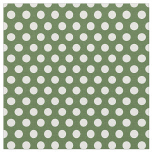 Moss Grönt Polka dots Tyg