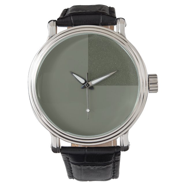 Moss Grönt Quarter Watch - Anpassningsbar Ansikte  Armbandsur (Framsida)