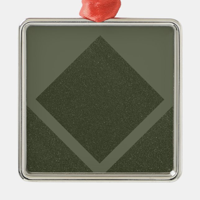 Moss Grönt Ramad Diamond Ornament (Framsidan)