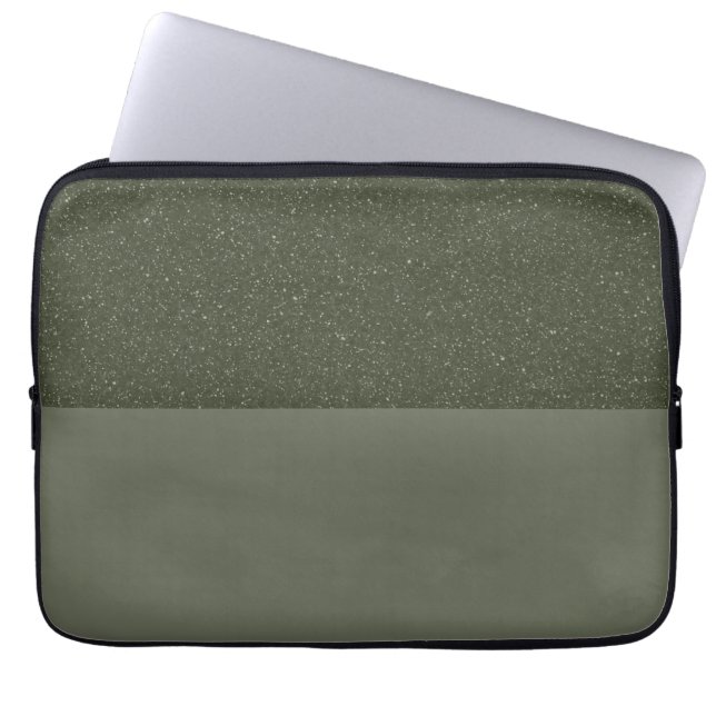 Moss Grönt Split Struktur Laptop sleeve - Anpassa (Framsidan)