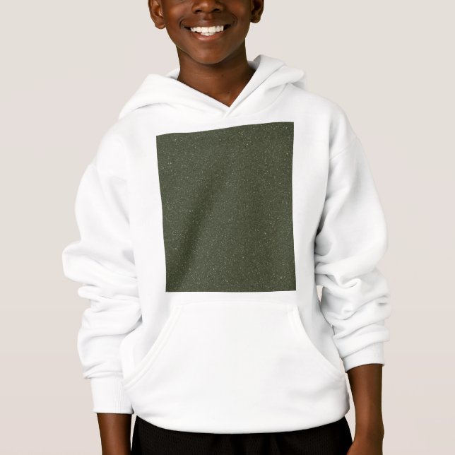 Moss Grönt Textured Kids Pullover Hoodie (Anpassni T Shirt (Framsida)
