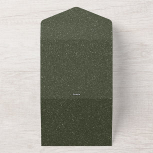 Moss Grönt Texturerad bröllopsinbjudan