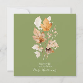 Moss Grönt Viispers of Fall Möhippa Tack Inbjudningar