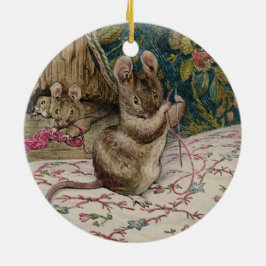 Möss i arbete Threading Nål (Beatrix-Potterna) Julgransprydnad Keramik