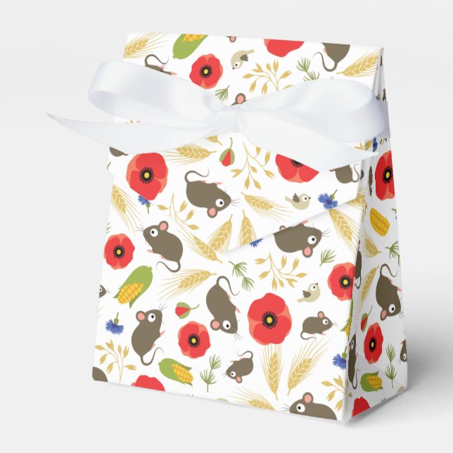 Möss i Grain Fält Presentaskar (Framsidan Sidan)