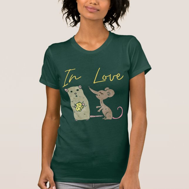 Möss i kärlek, love birds t shirt (Framsida)