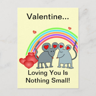 Möss i Valentineserna Kärlek Helg Vykort