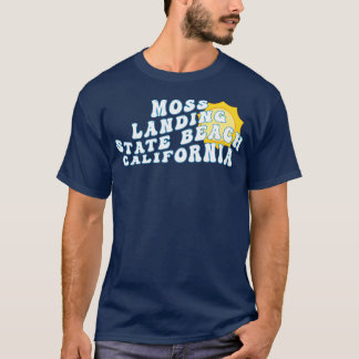 Moss Landing State Beach California Retro Vågigt 1 T Shirt