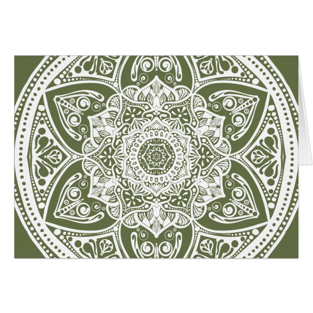 Moss Mandala Hälsningskort (Framsidan Horizontal)