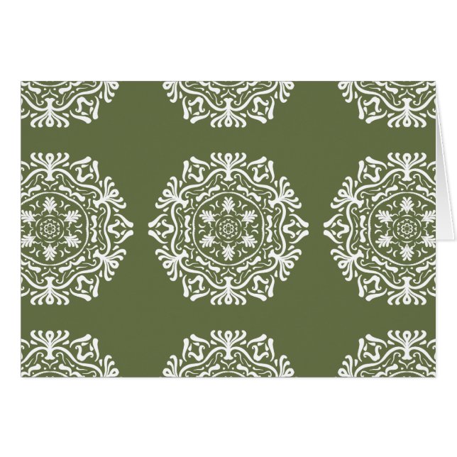 Moss Mandala Hälsningskort (Framsidan Horizontal)