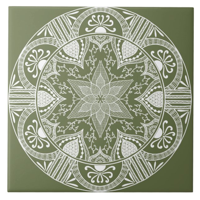 Moss Mandala Kakelplatta (Framsidan)