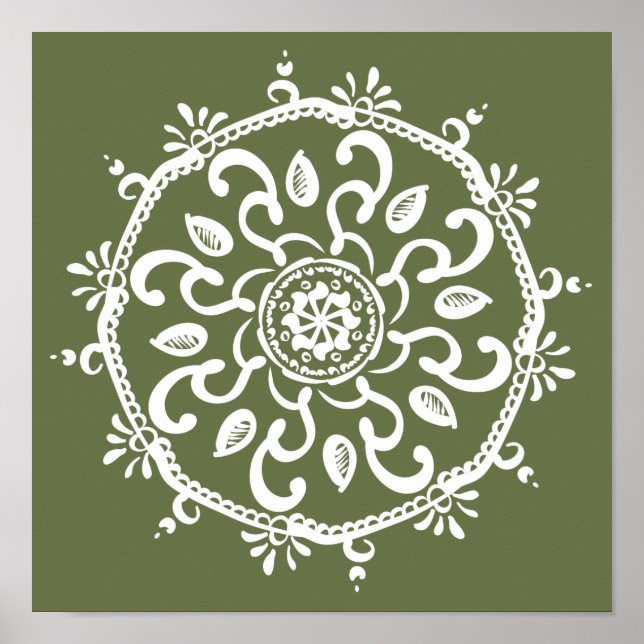 Moss Mandala Poster (Framsidan)